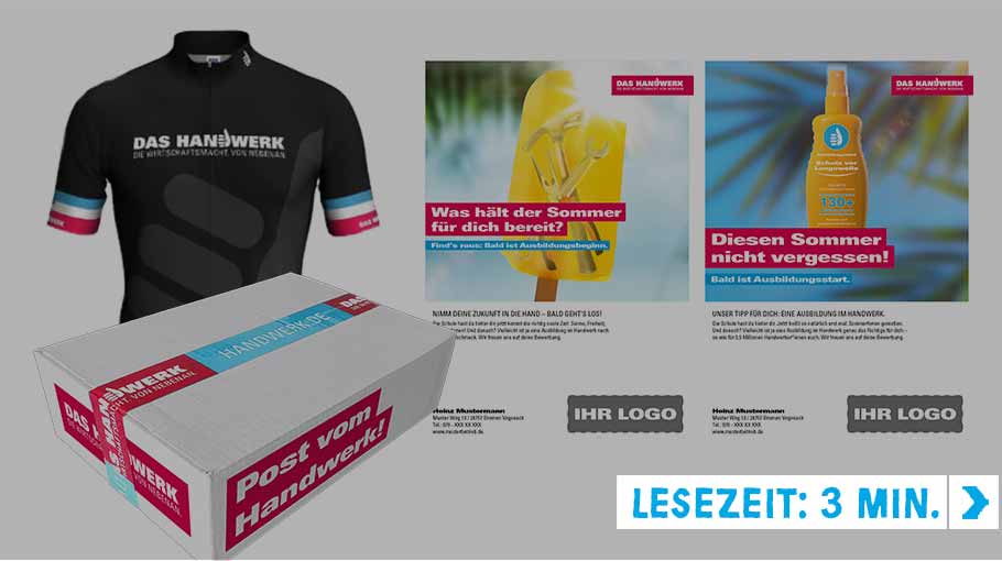 Sportlicher Start ins neue Ausbildungsjahr: Neue Bildmotive und Artikel im Werbeportal