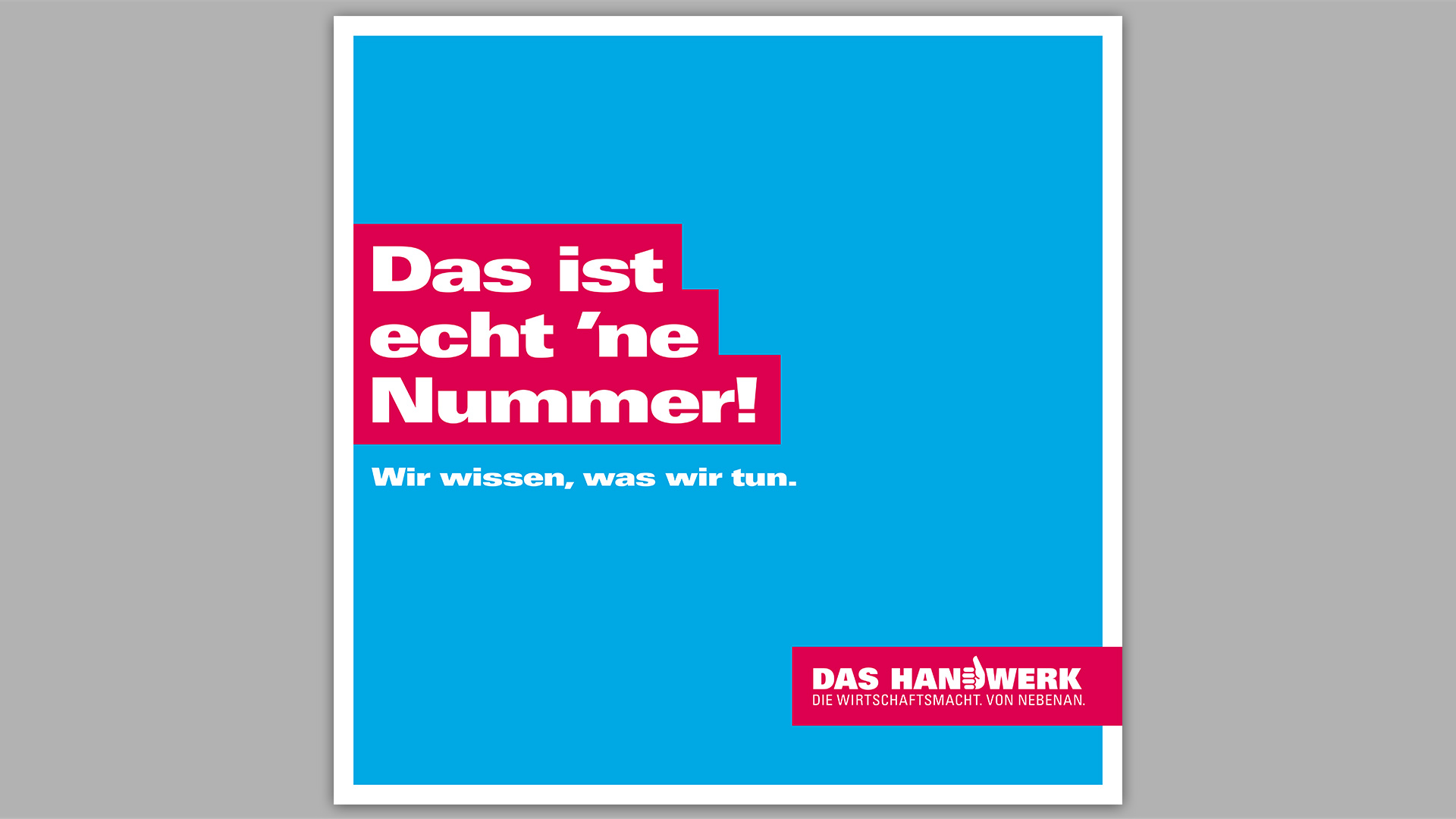 Das ist echt ne Nummer!