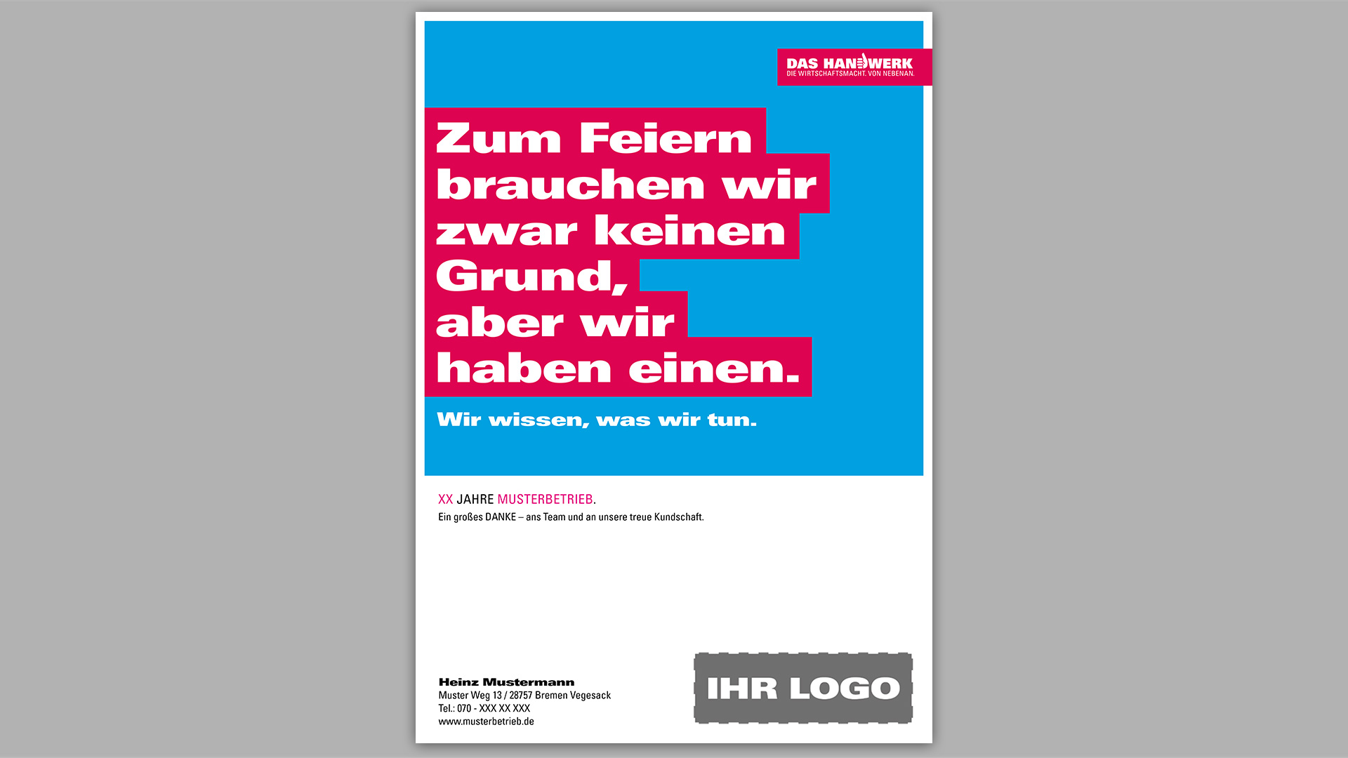 Grund zum Feiern