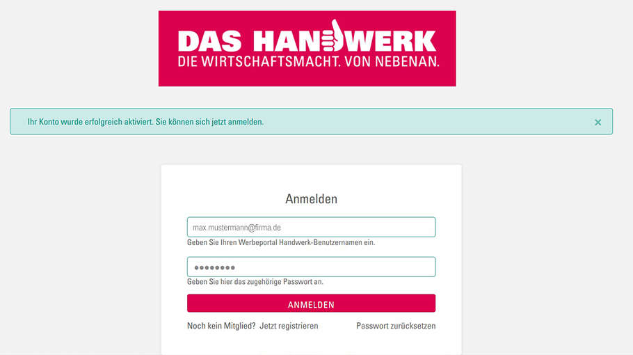 Neuregistrierung Schritt 6