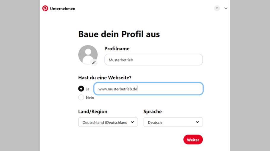 EIN KONTO BEI PINTEREST ANLEGEN 3