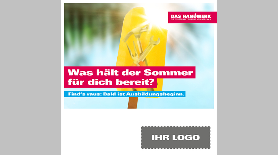Sportlicher Start ins neue Ausbildungsjahr: Neue Bildmotive und Artikel im Werbeportal 3