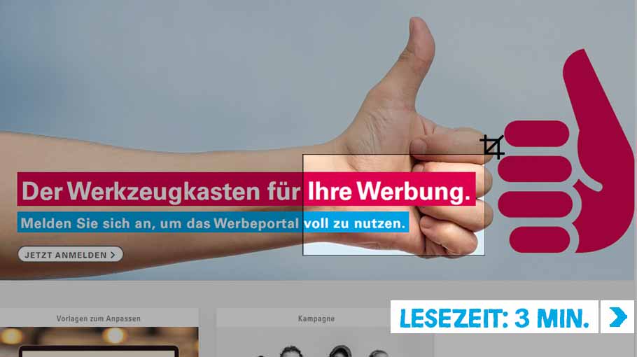 Neuerungen im Werbeportal