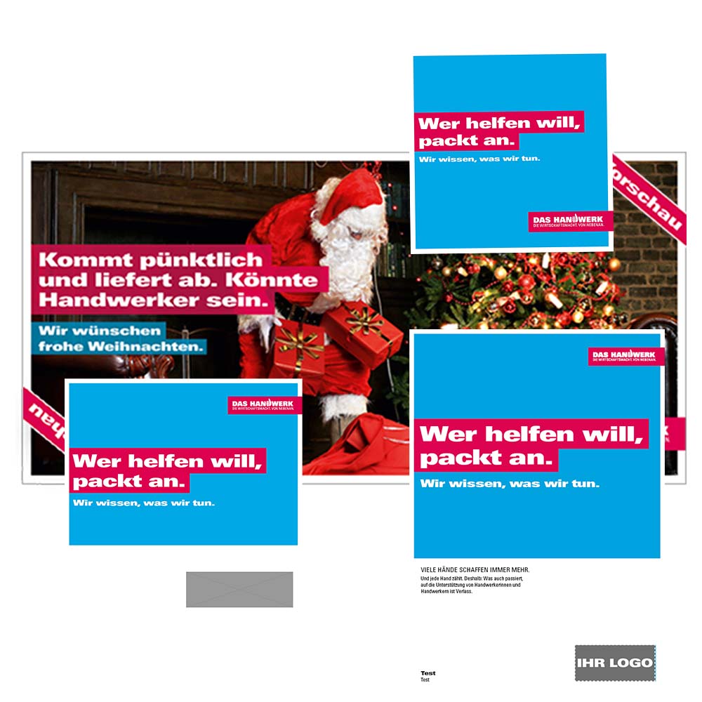Collage Weihnachten und Hochwasser