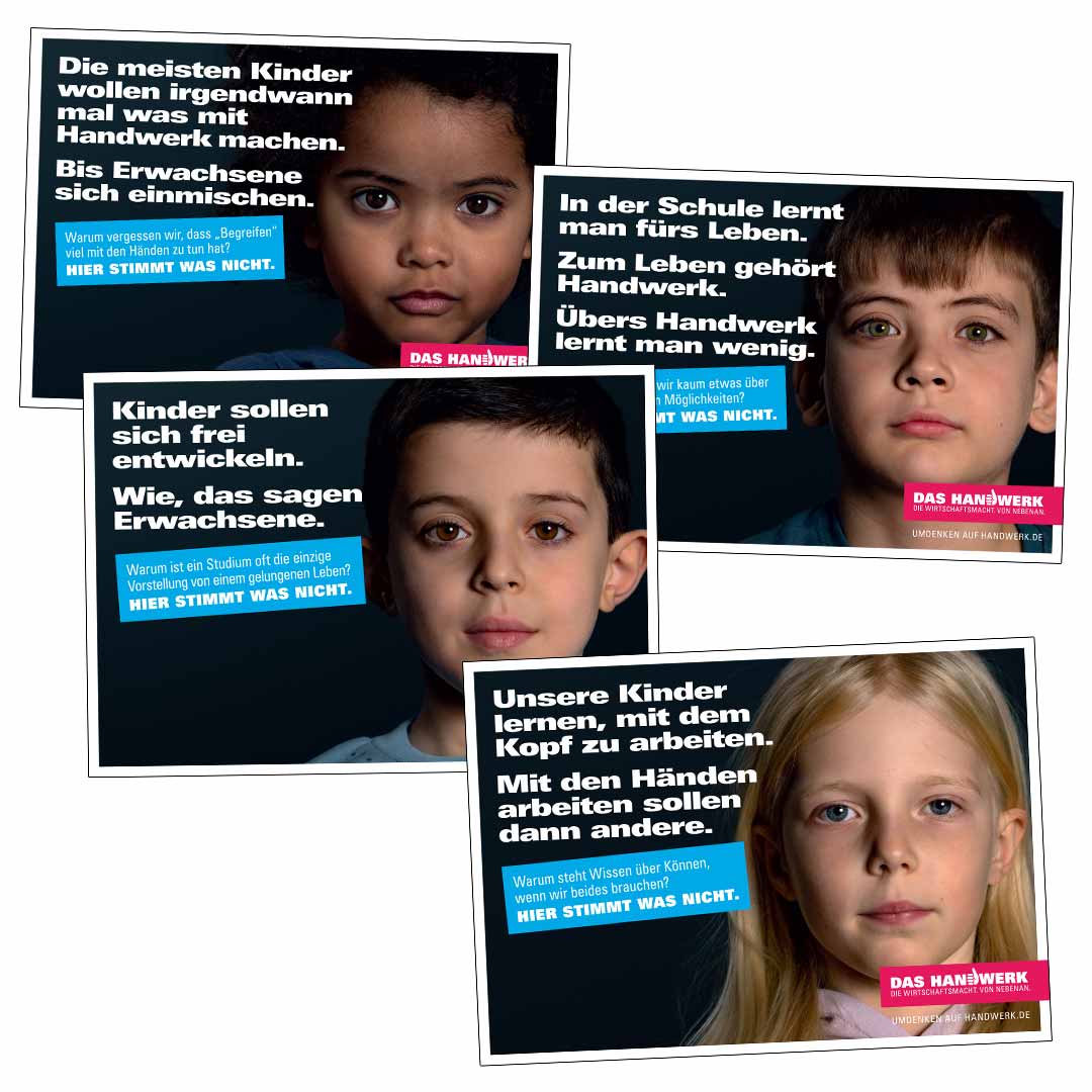 Plakate mit Kindern
