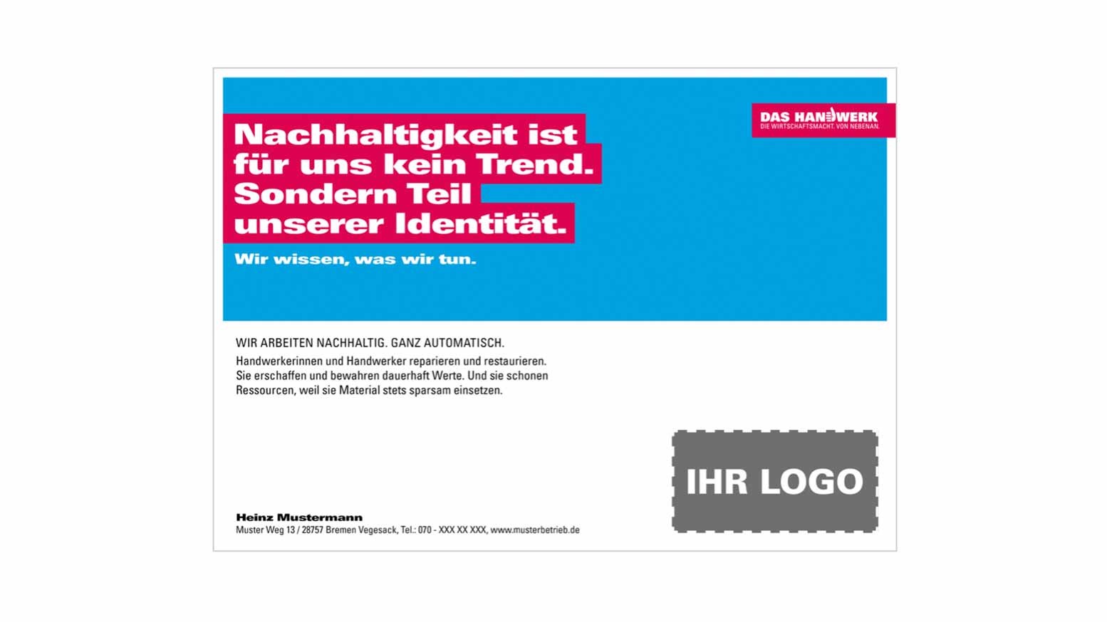 Nachhaltigkeitsmotiv handwerk