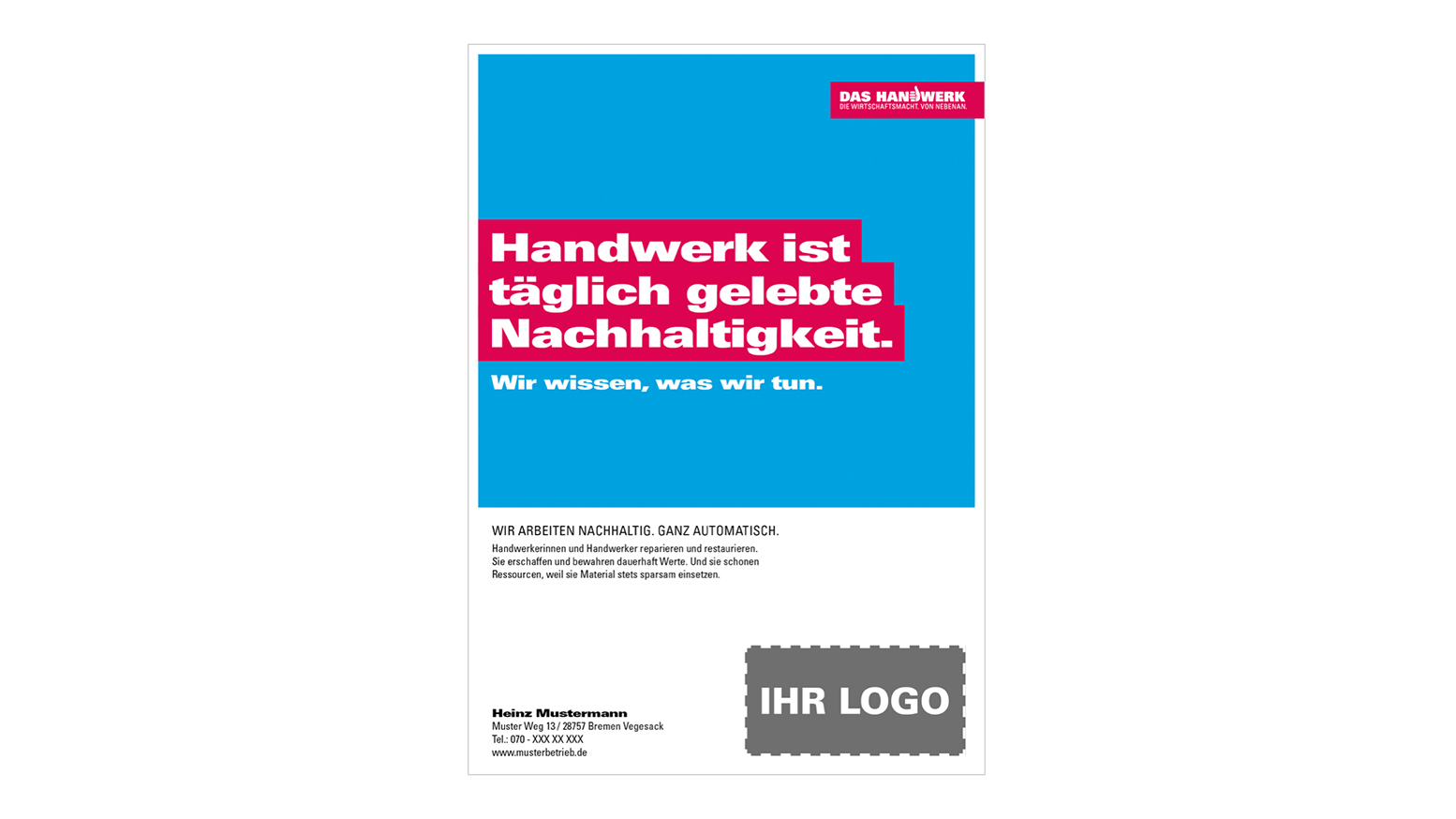 Nachhaltigkeitsmotiv handwerk