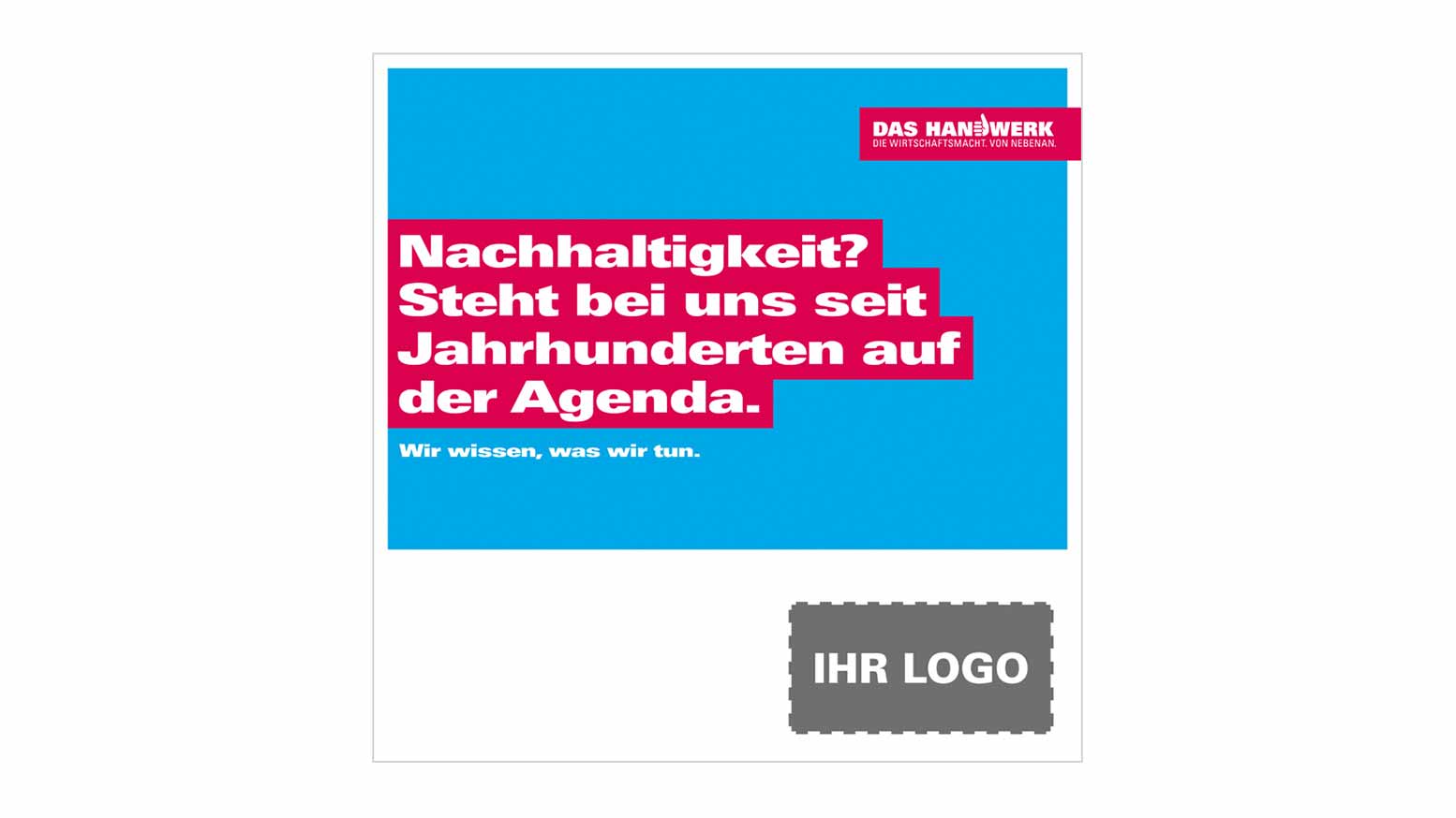 Nachhaltigkeitsmotiv handwerk