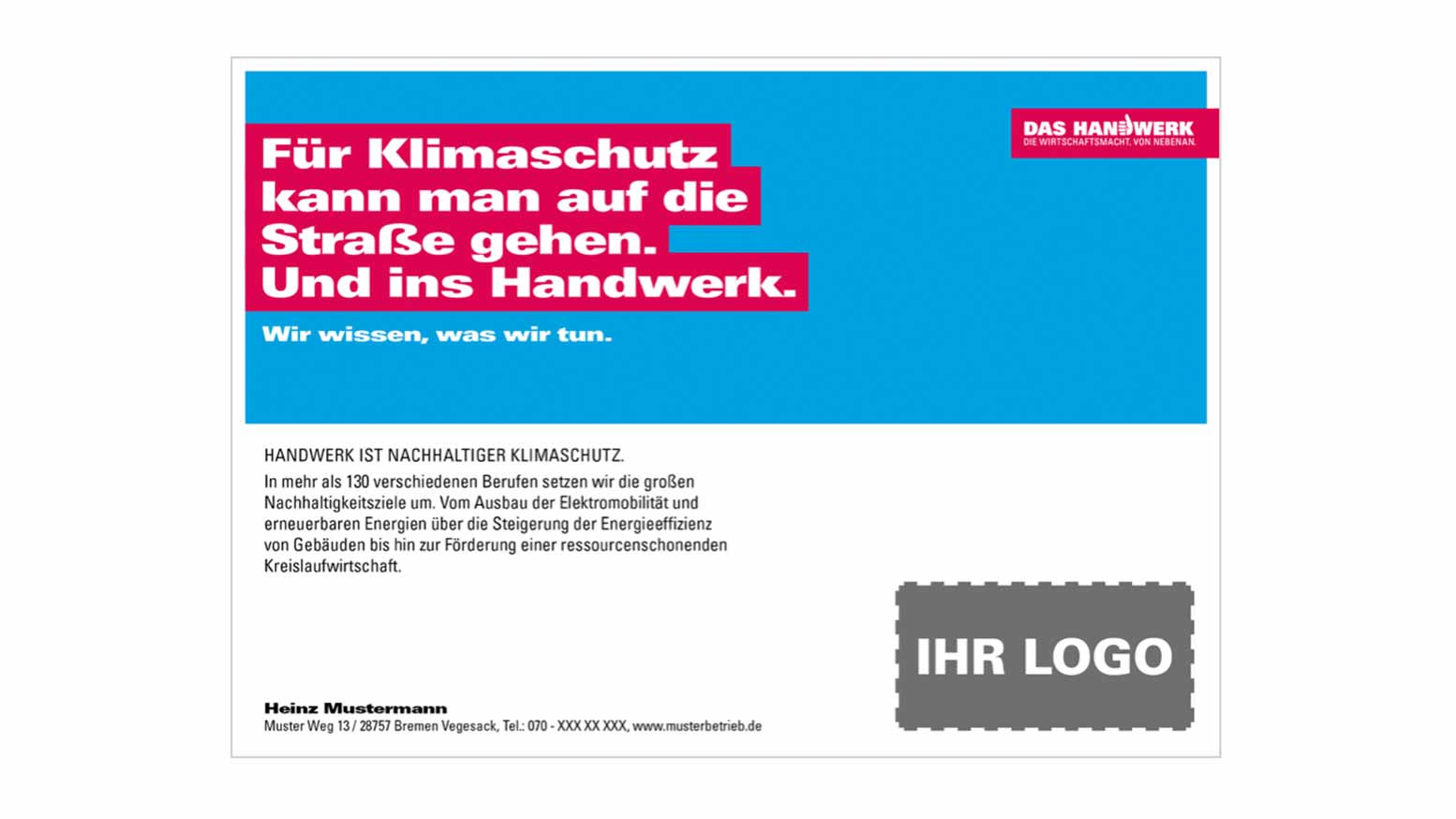 Nachhaltigkeitsmotiv handwerk