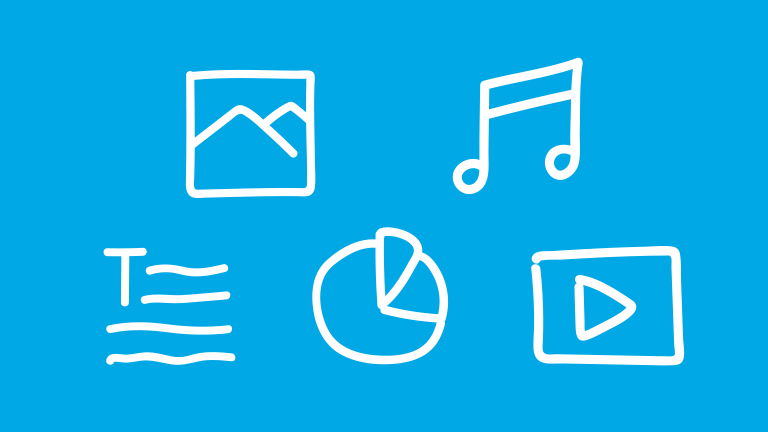 Grafik Icons für die verschiedenen Mediathek-Bereiche