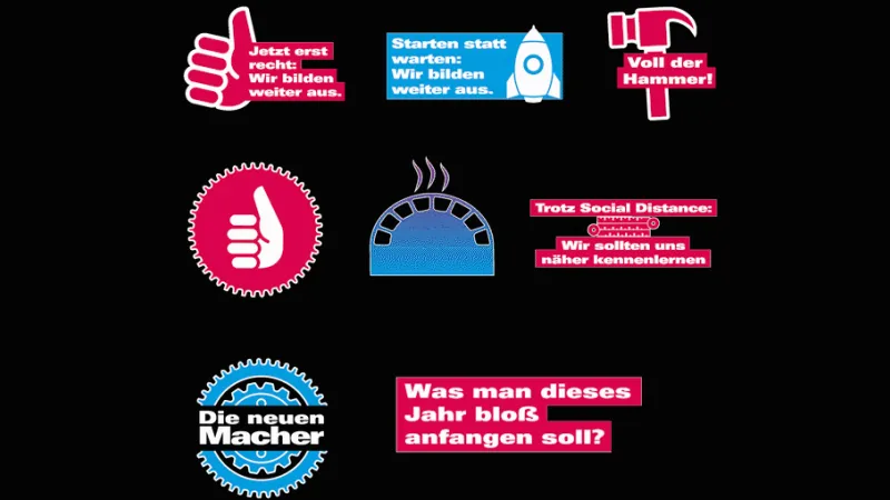 Die neuen Azubi-Sticker finden Sie unter dem Suchbegriff: „ausbildung2020“ auf Facebook und Instagram 