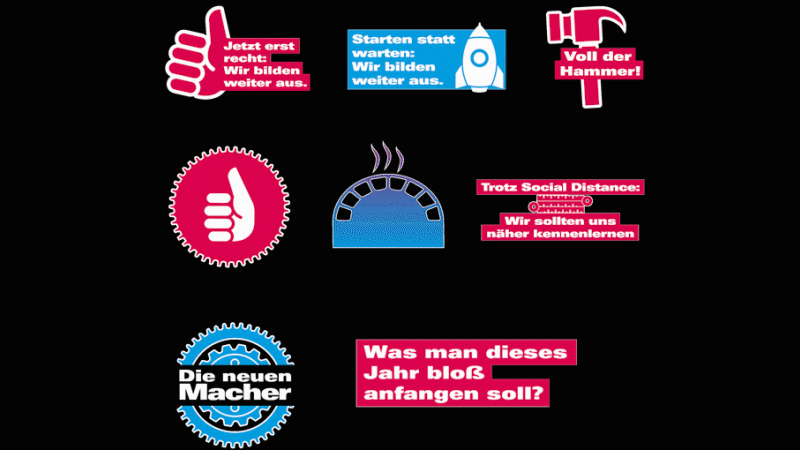 Die neuen Azubi-Sticker finden Sie unter dem Suchbegriff: „ausbildung2020“ auf Facebook und Instagram 