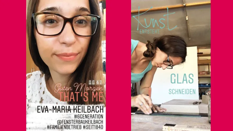 Eva-Maria Keilbach zeigte ihren Alltag als Glasermeisterin.