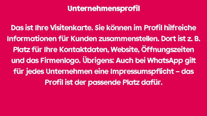 Unternehmensprofil