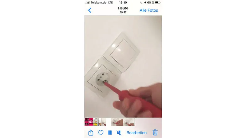 Nehmen Sie mit dem Handy ein Video von maximal 5 Sekunden von sich oder dem Gegenstand auf