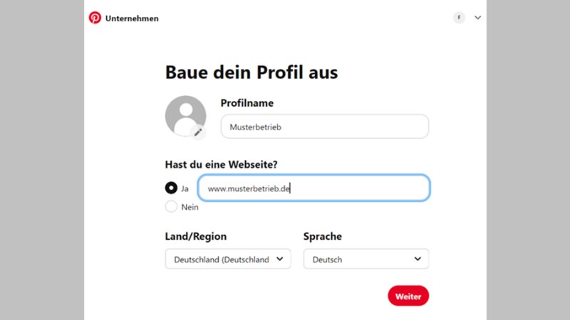 EIN KONTO BEI PINTEREST ANLEGEN 3