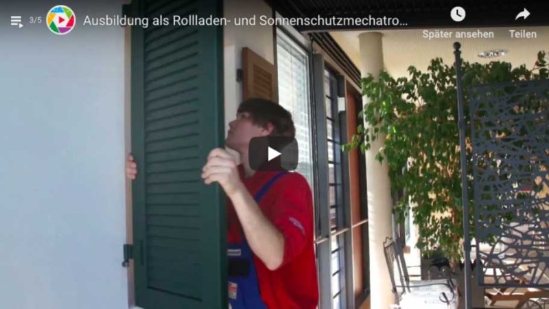 Rollladen- und Sonnenschutzmechatroniker*In