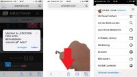 Im nächsten Schritt öffnet sich ein Fenster und Sie wählen auf dem iPhone „Anzeigen, anschließend die „Share“-Taste und die Option „Bild sichern“