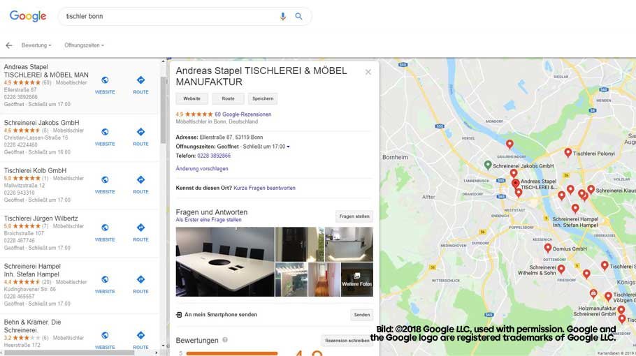 Auszug Google Map