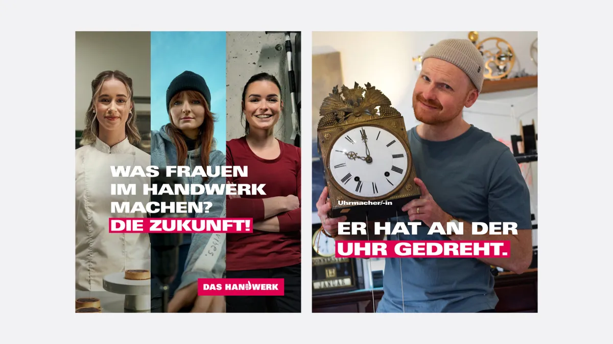 Zwei Social Media Posts von Das Handwerk