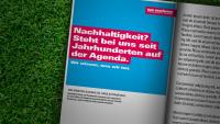 Poster auf grünem Gras