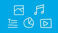 Grafik Icons für die verschiedenen Mediathek-Bereiche