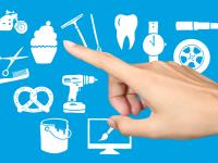 Finger zeigt auf Icon