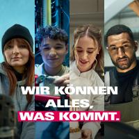 Vier Handwerkerinnen und Handwerker